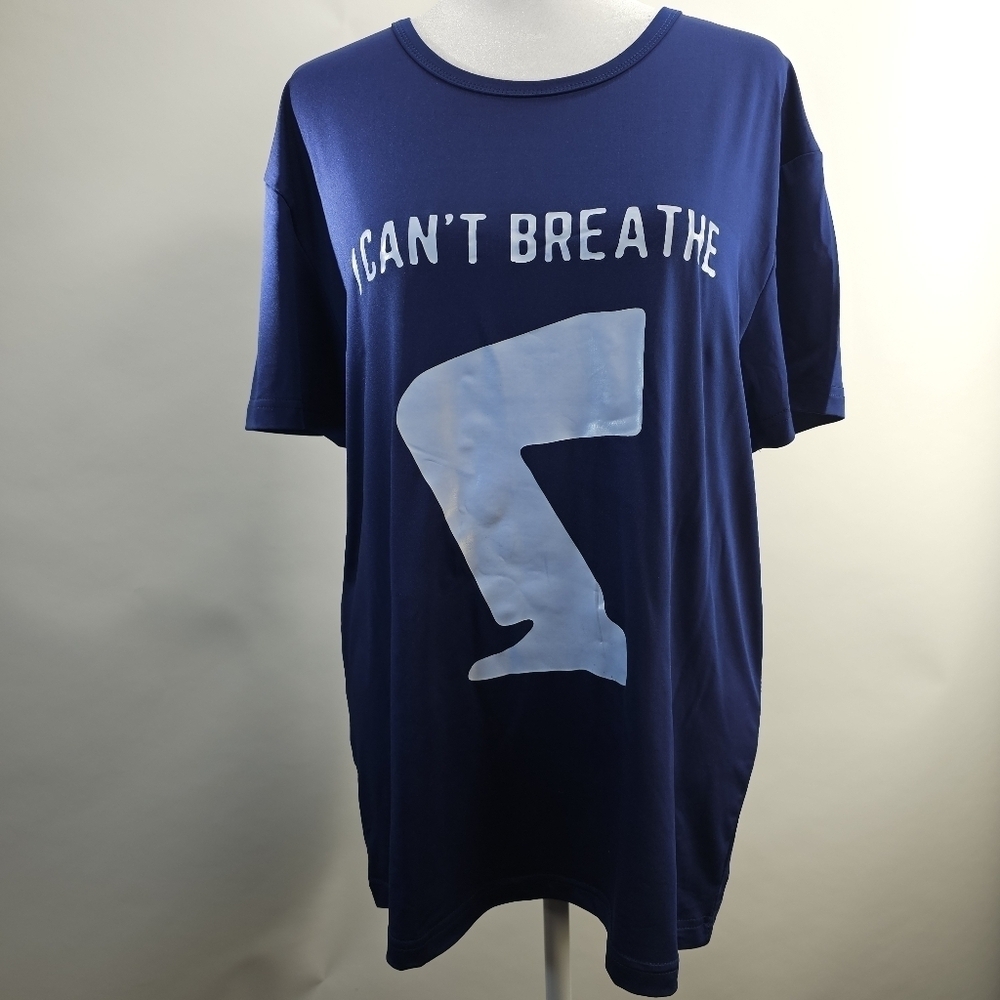 Blue "I can't Breathe " t-shirt.  Size large.